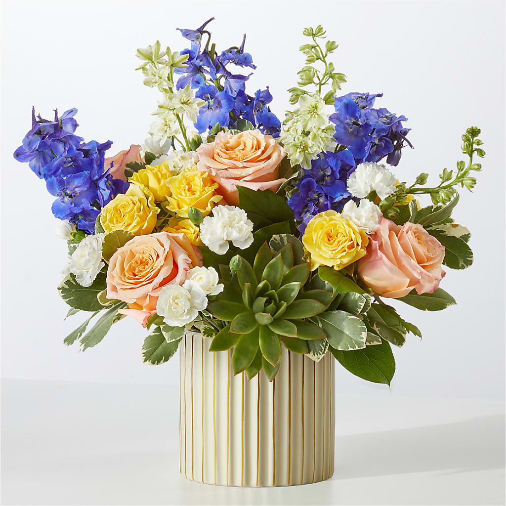Cobalt Reverie Bouquet – LESSLY'S FLOWERS, Columbia Heights MN