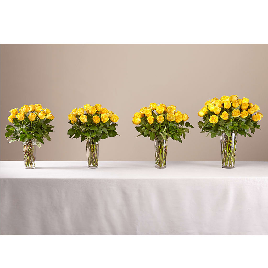 Long Stem Yellow Rose Bouquet – LESSLY'S FLOWERS, Columbia Heights MN
