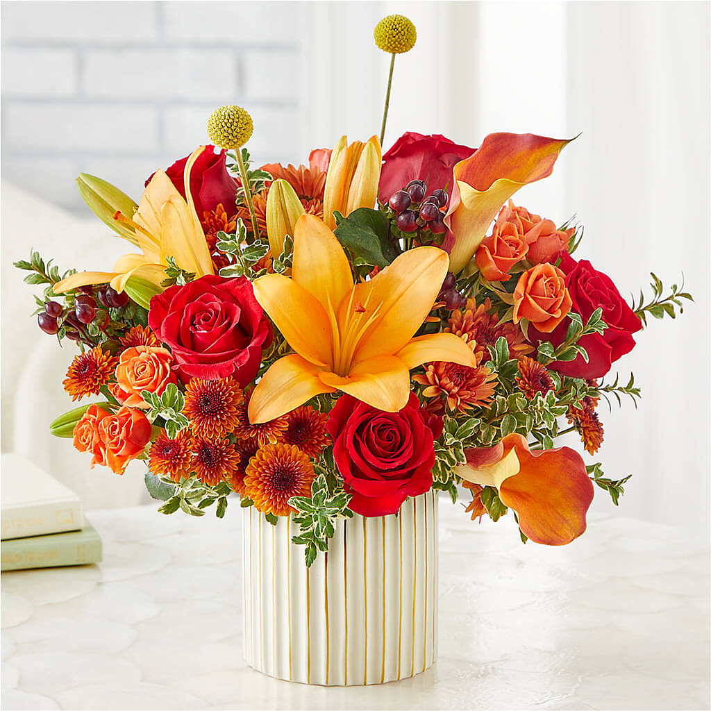 Scarlet Skies Bouquet – LESSLY'S FLOWERS, Columbia Heights MN