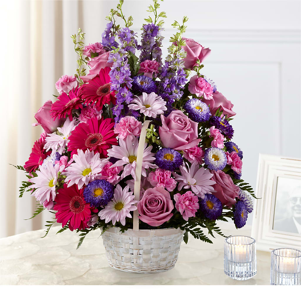 Pastel Peace Basket – LESSLY'S FLOWERS, Columbia Heights MN