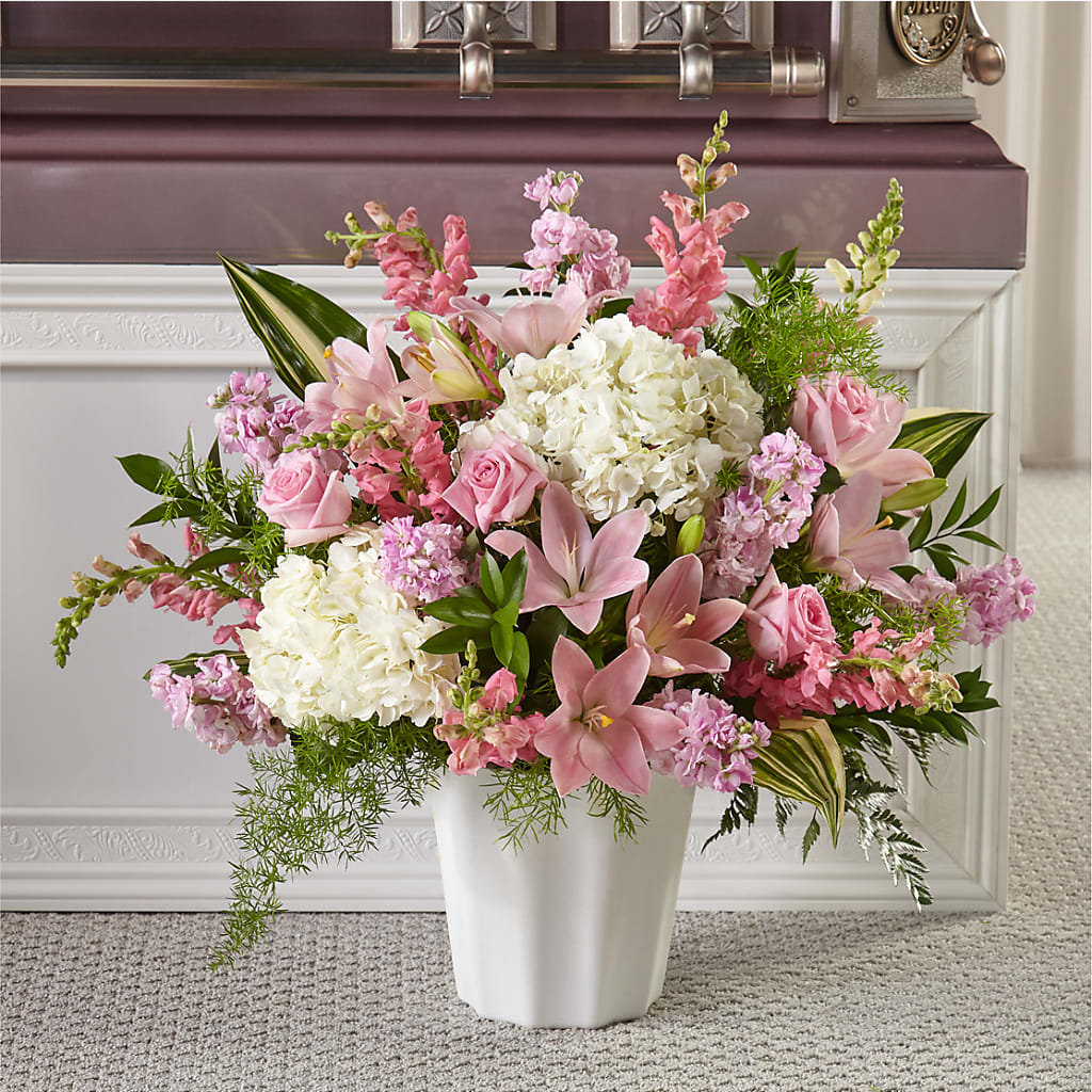 Simply Serene Floor Basket – LESSLY'S FLOWERS, Columbia Heights MN