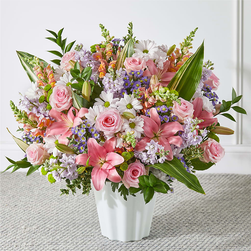Abundant Compassion Floor Basket – LESSLY'S FLOWERS, Columbia Heights MN