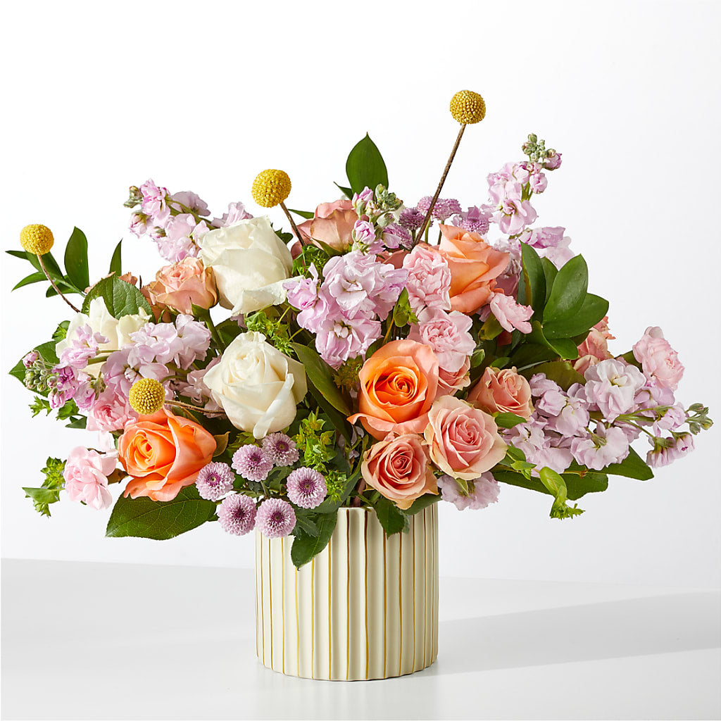 French Market Bouquet with Ivory Vase – LESSLY'S FLOWERS, Columbia Heights MN