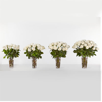 Long Stem White Rose Bouquet – LESSLY'S FLOWERS, Columbia Heights MN