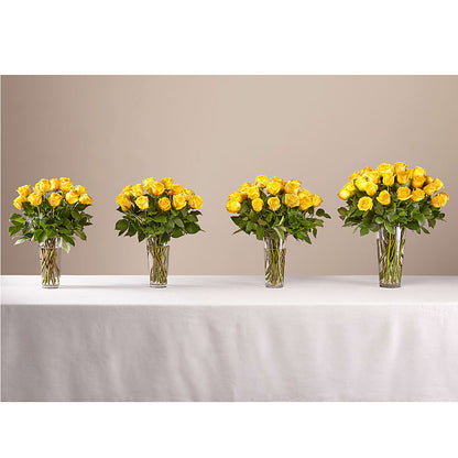 Long Stem Yellow Rose Bouquet – LESSLY'S FLOWERS, Columbia Heights MN