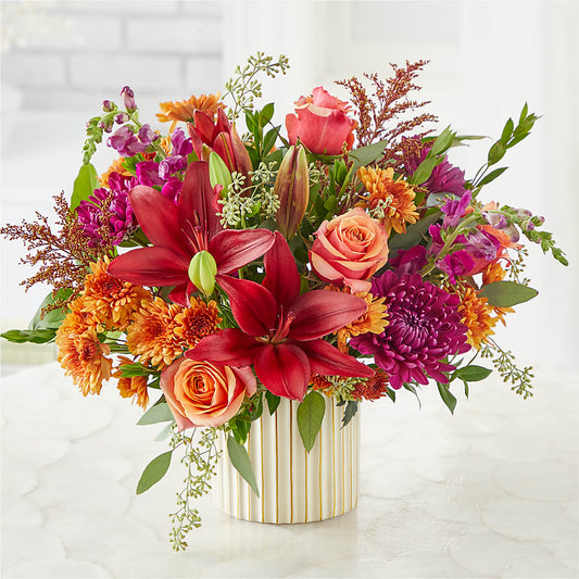 Burgundy Landscape Bouquet – LESSLY'S FLOWERS, Columbia Heights MN