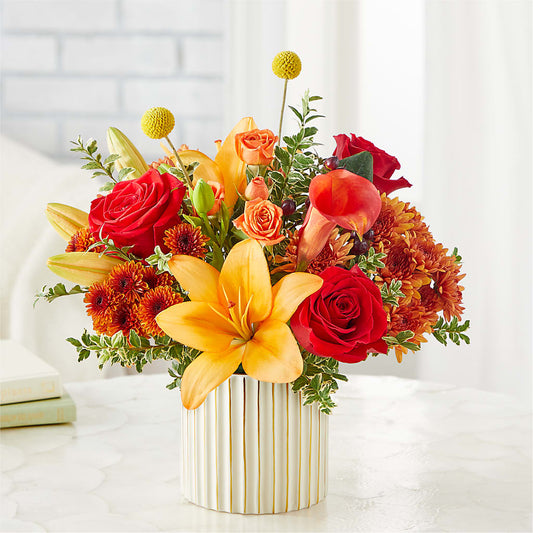 Scarlet Skies Bouquet – LESSLY'S FLOWERS, Columbia Heights MN
