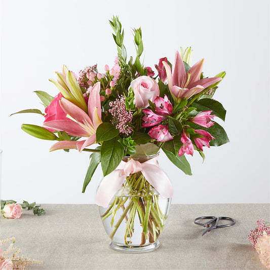 Pink Ribbon - A Florist Original – LESSLY'S FLOWERS, Columbia Heights MN