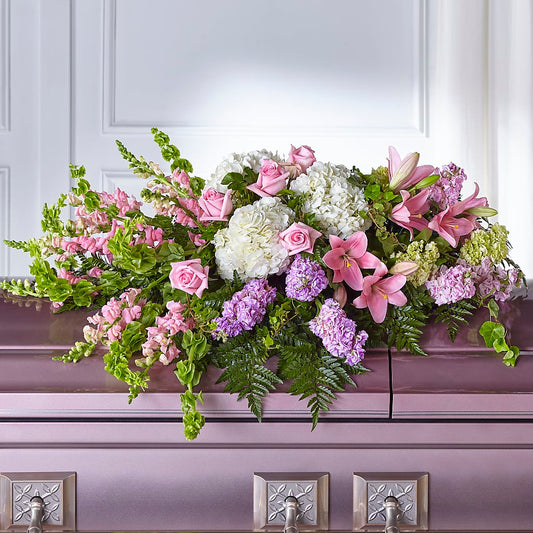 Life's Gratitude Casket Spray – LESSLY'S FLOWERS, Columbia Heights MN