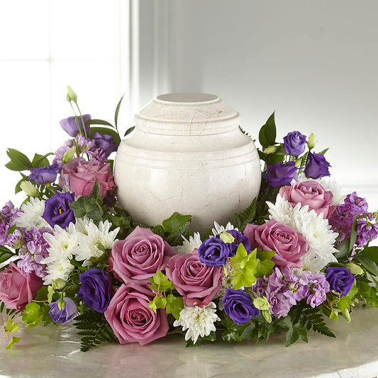 Blooming Sympathy Cremation Adornment – LESSLY'S FLOWERS, Columbia Heights MN