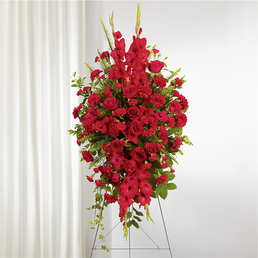 From the Heart Standing Spray – LESSLY'S FLOWERS, Columbia Heights MN